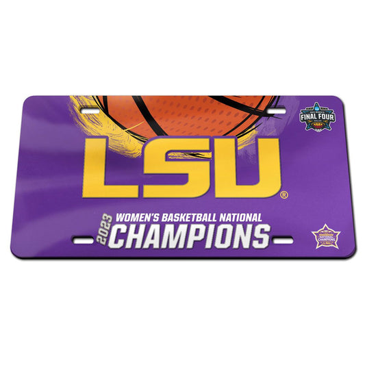 LSU Tigers 2023 Women's Basketball National Champions License Plate