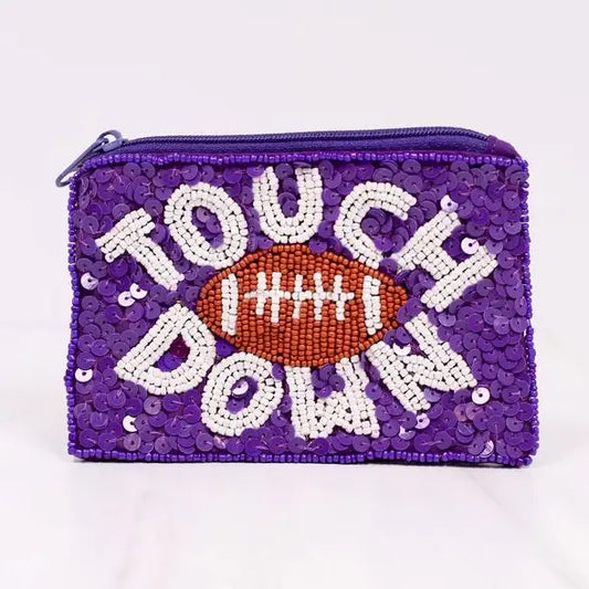 Pouch Touchdown Sequin Purple