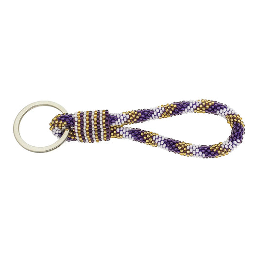 Keychain Roll On Gameday Purple & Gold