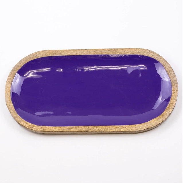 Tray Serving Hogan Purple 15.75x8x1