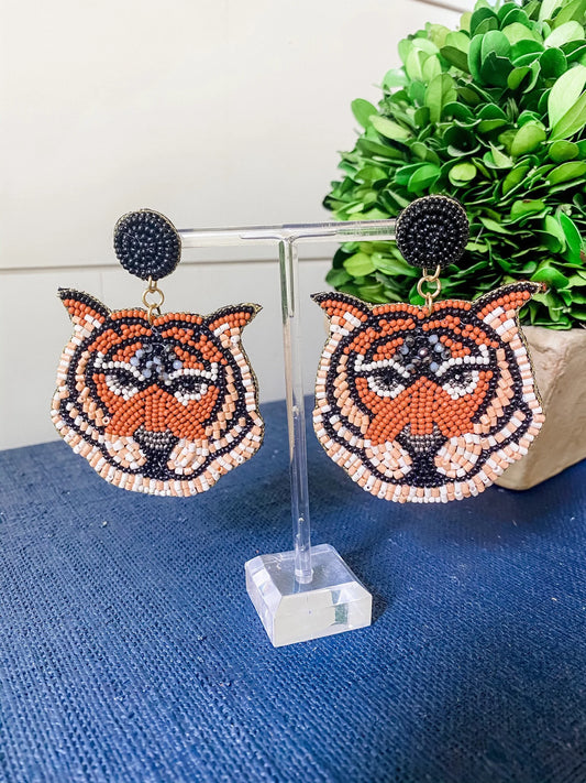 Earrings Seed Beed Wide Large  Tigerhead Il