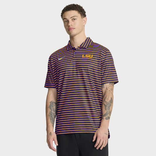 LSU Tigers Nike Men's Tour Polo Stripe
