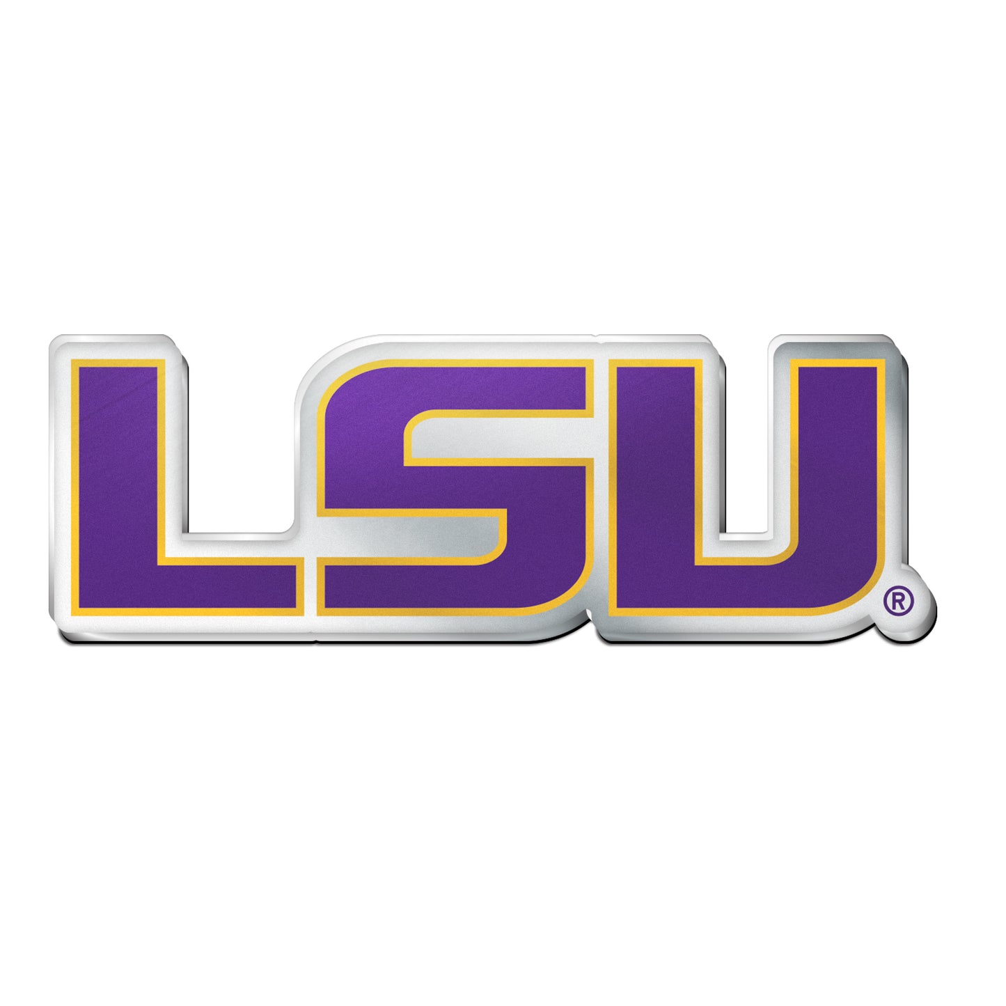 LSU Tigers LSU Enamel Pin Jewelry Card Purple & Silver