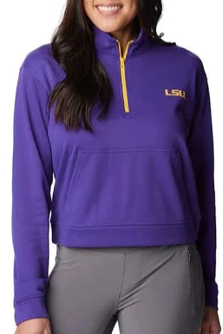 LSU Tigers Women's Columbia French Terry Half-Zip Pullover