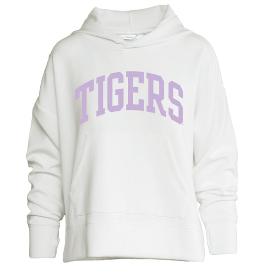 Camp David LSU Women's Camp Cashmere Hoodie Ivory Tigers Fall 26