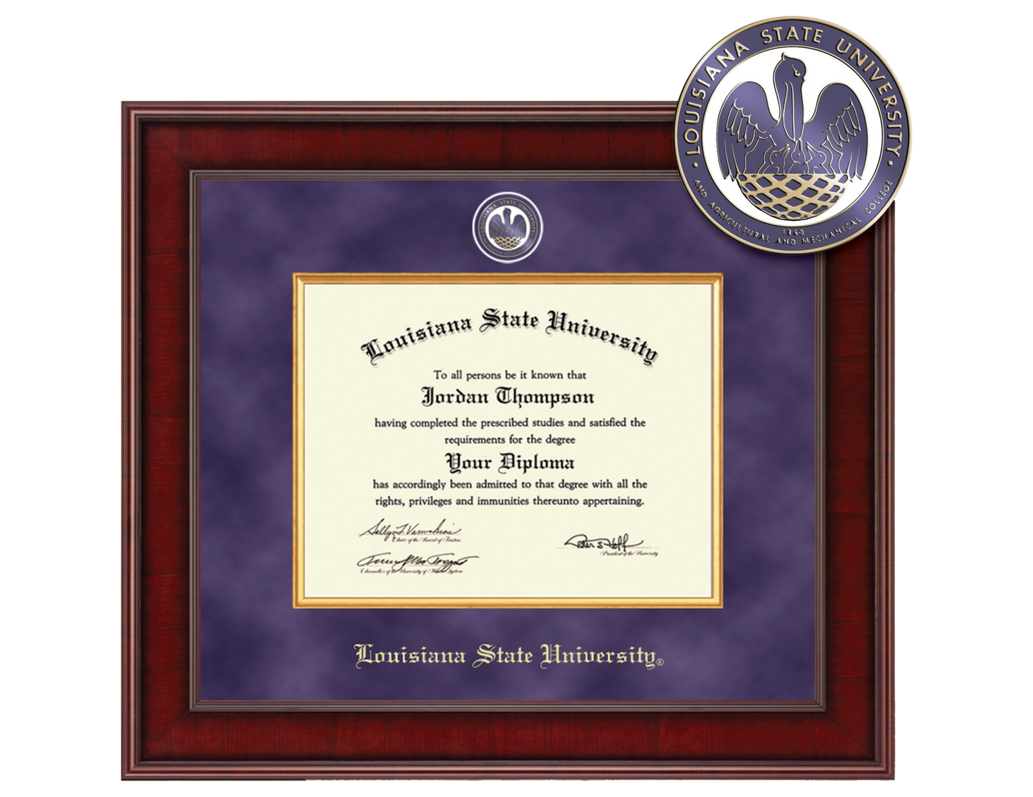 LSU Tigers Diploma Frame Presidential Masterpiece Medallion