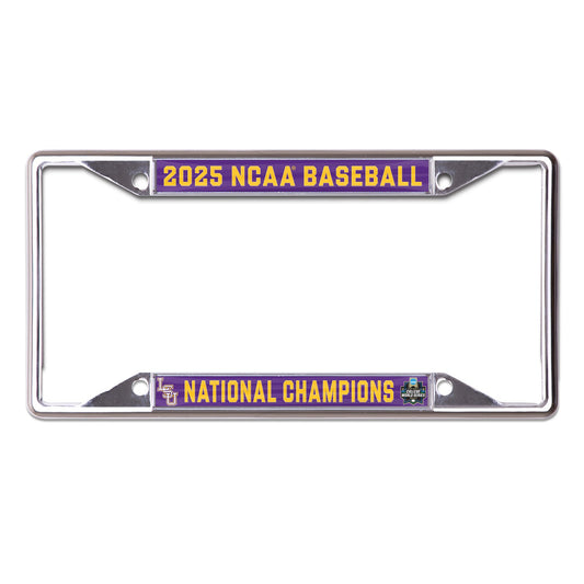 LSU Tigers 2025 CWS Baseball National Champions License Frame