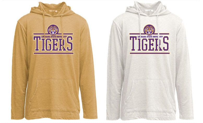 LSU Tigers  Wash Crew Hooded Long-Sleeve T-Shirt