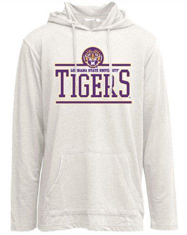 LSU Tigers  Wash Crew Hooded Long-Sleeve T-Shirt