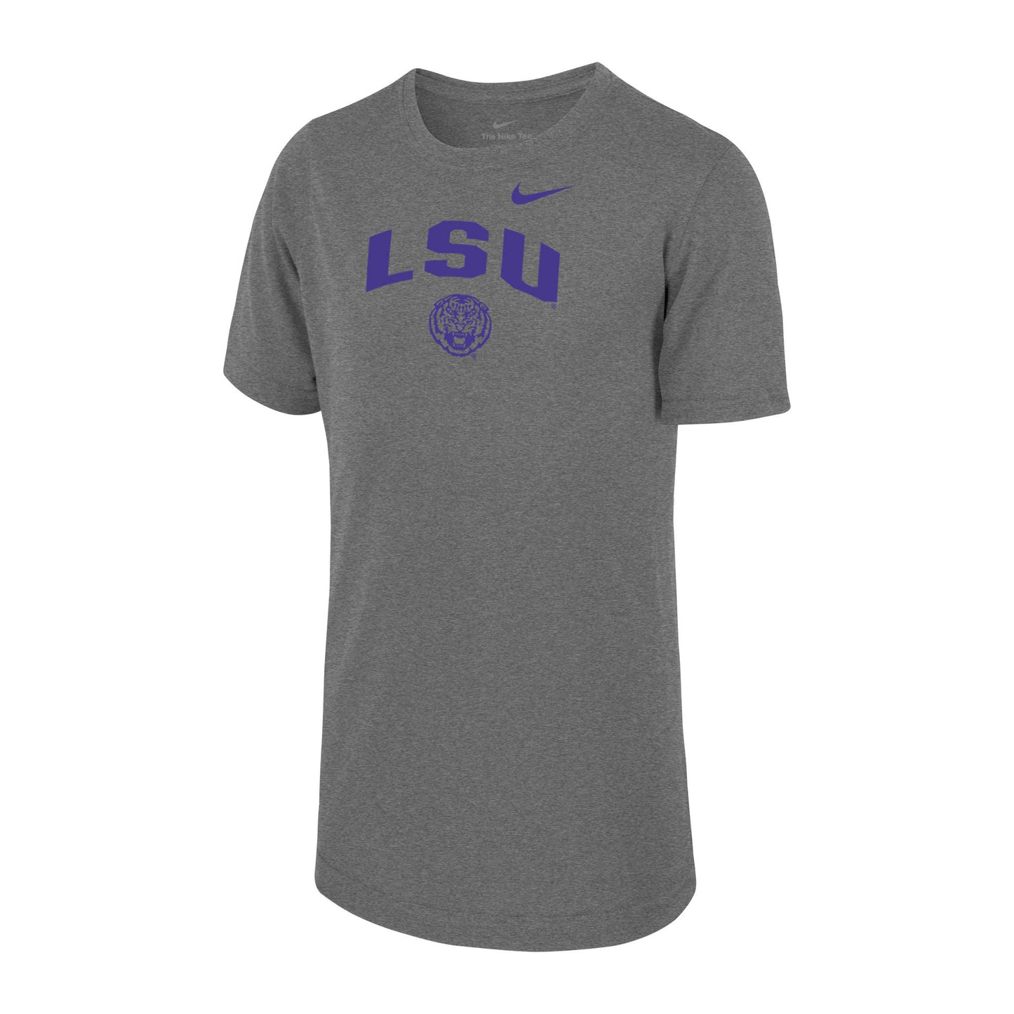 LSU Tigers Boys Grey Heather Legend Short-Sleeve Football T-Shirt