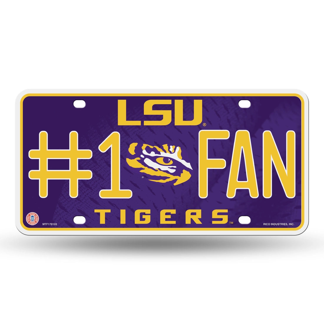 LSU Tigers License Frame Metal Tag LSU #1