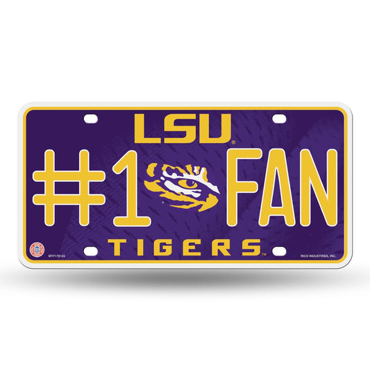 LSU Tigers License Frame Metal Tag LSU #1