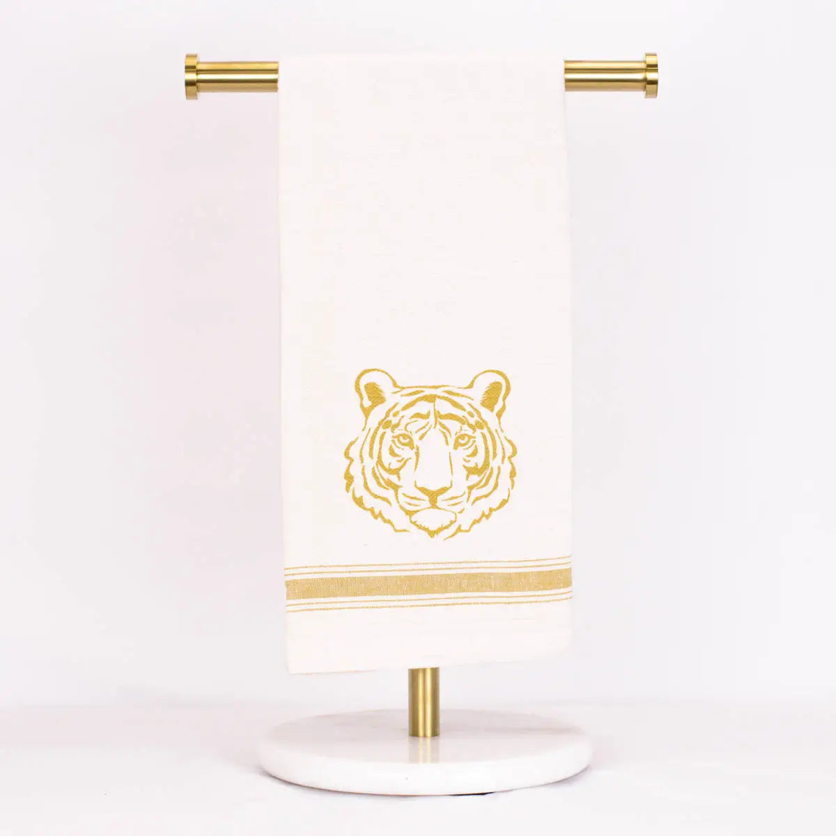 Hand Towel Get Em Tiger Cream & Gold & Purple 20x20