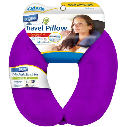 Travel Neck Pillow Purple Microbeads