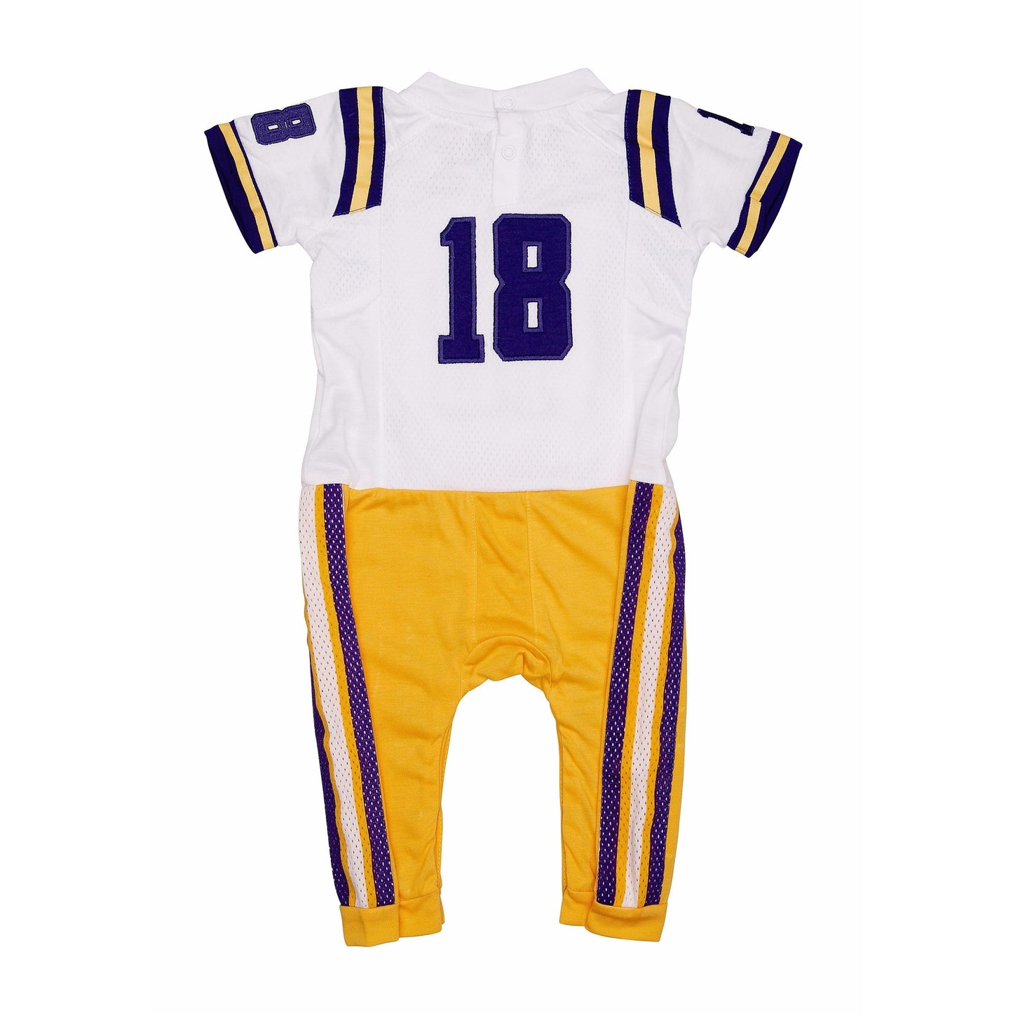 LSU Tigers Pajama Kids Football Uniform Onesie