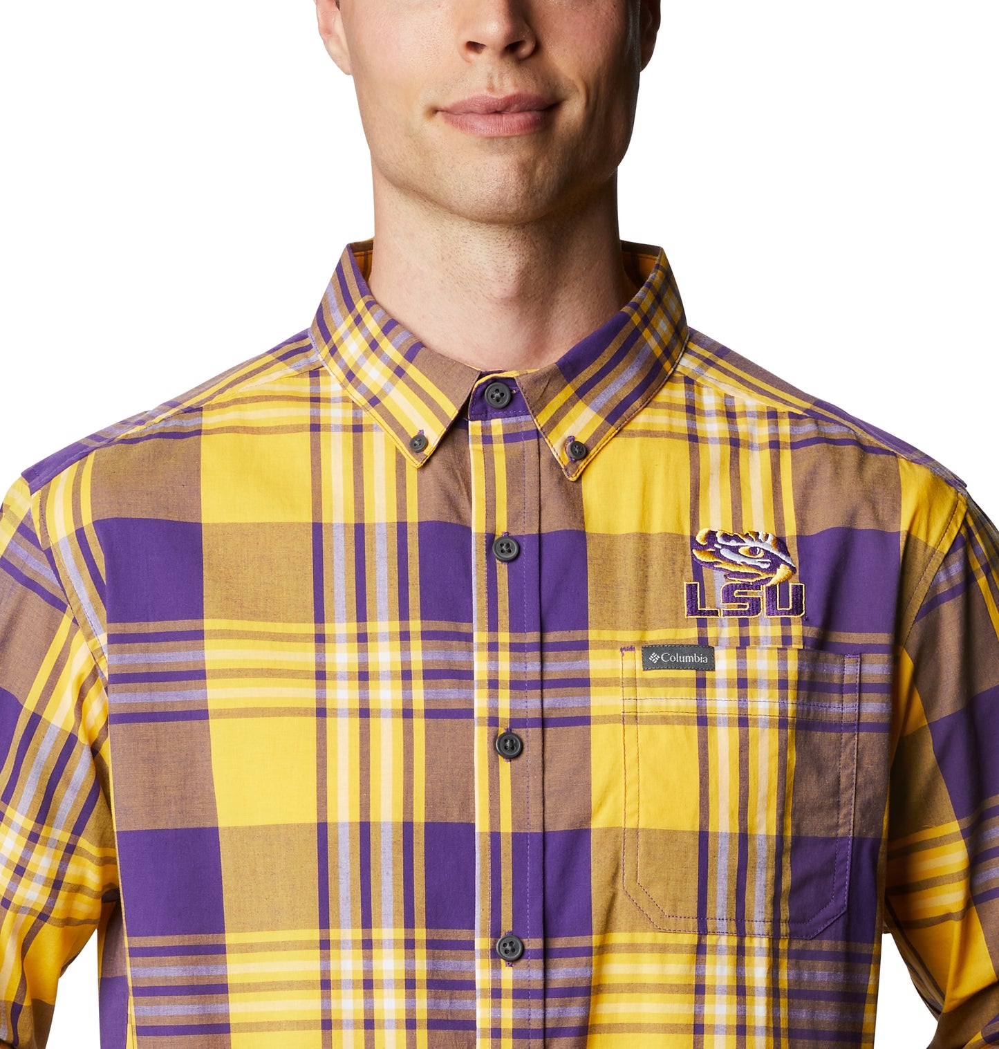 lsu plaid shirt