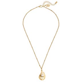 Susan Shaw Gold Oyster Pearl Necklace