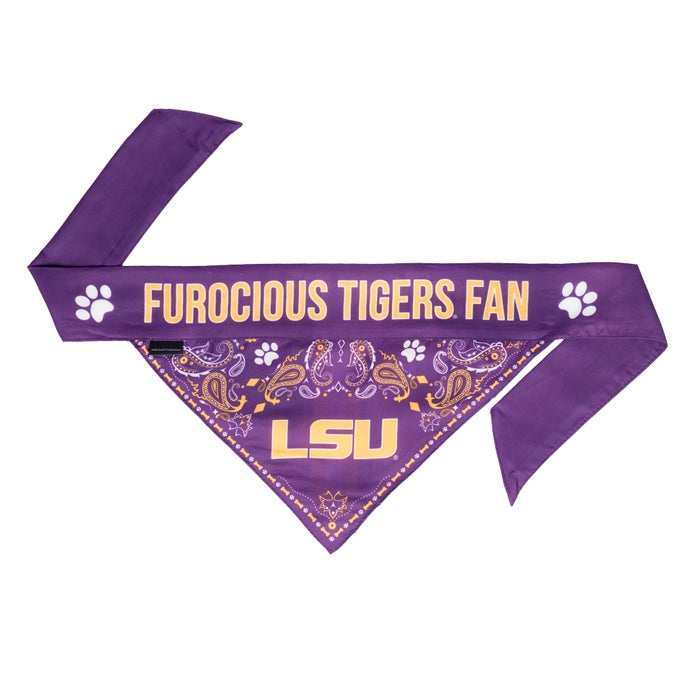 LSU Tigers Pet Bandana Reverseable