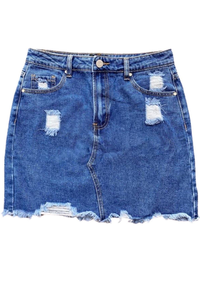 Denim Skirt Go Get Em