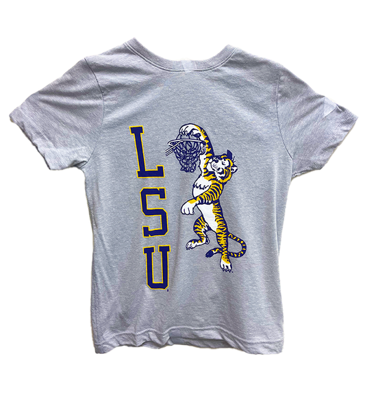 LSU Tigers Youth Grey Dunking Tiger T-Shirt