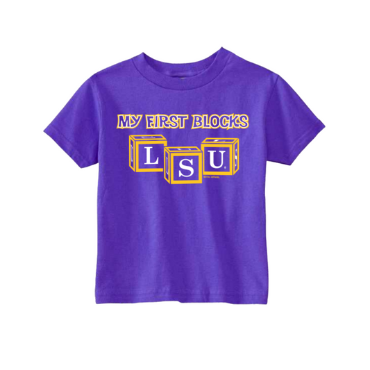 LSU Tigers My First Blocks T-Shirt