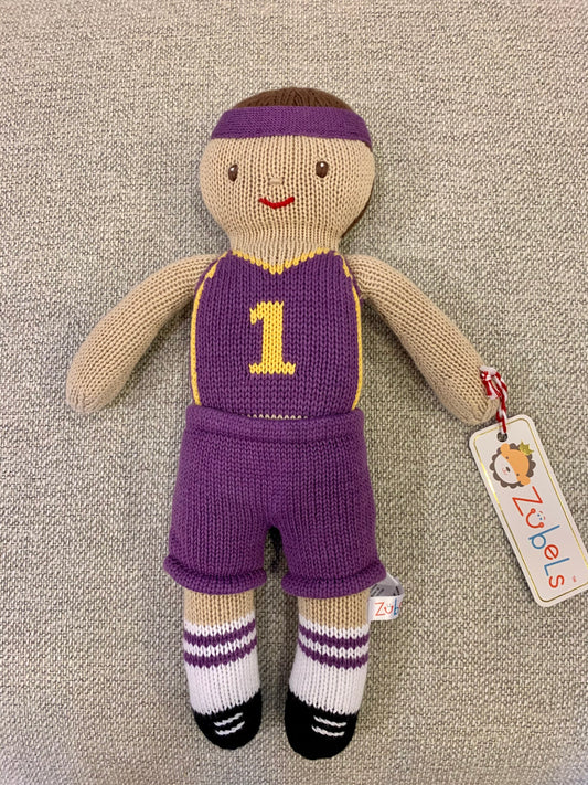 Zubels Knit Doll - Basketball Player