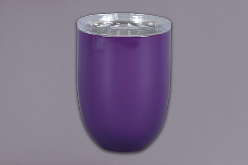Wine Glass Purple Steel Stemless
