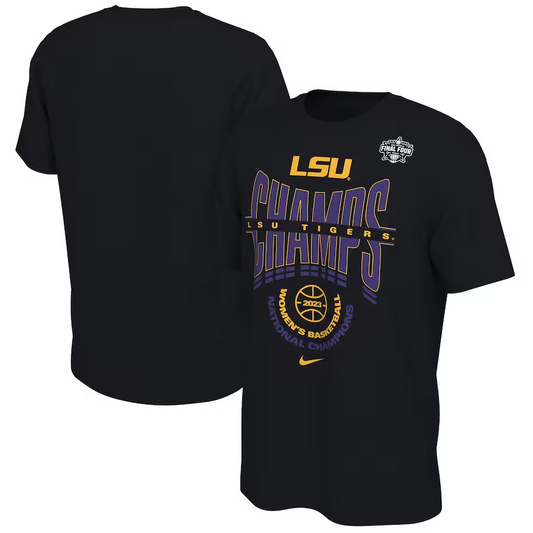 LSU Tigers 2023 Women's Basketball National Championship Locker Room Men's T-Shirt