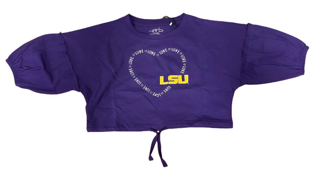 LSU Tigers Girls Zara Purple Top Long-Sleeve