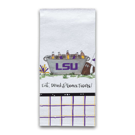 LSU Tigers Magnolia Lane "Eat, Drink, & Geaux Tigers" Hand Towel