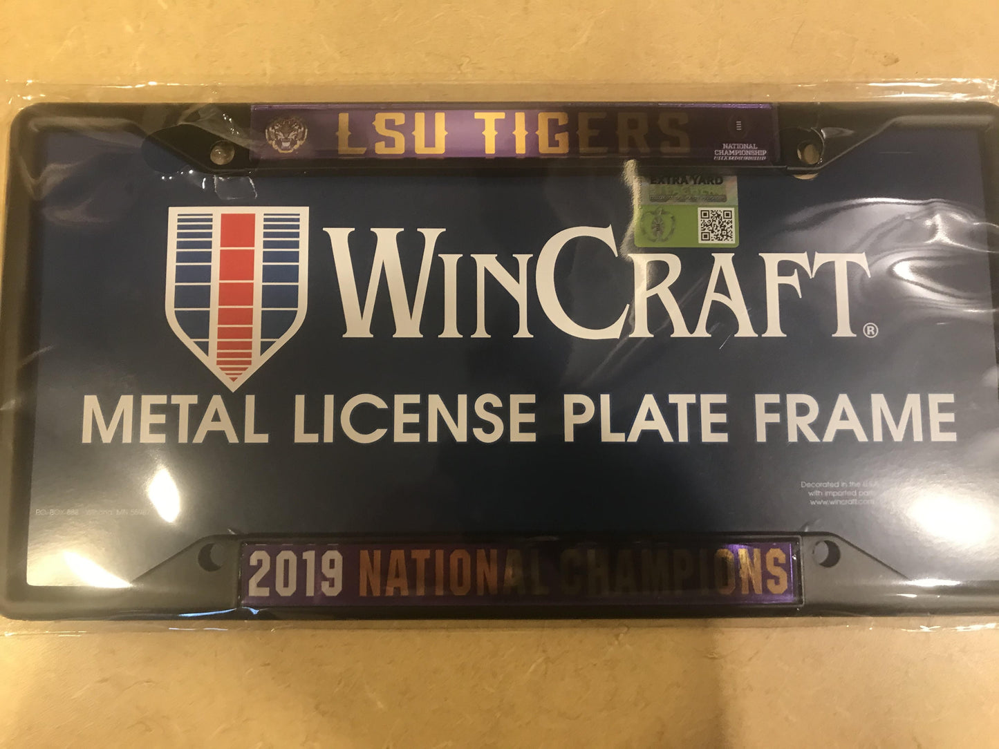LSU Tigers 2019 National Championship Metal License Frame