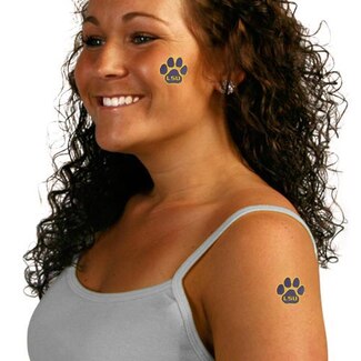 Face Tattoos - LSU Paw Print