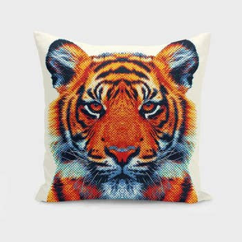 Tiger Colorful Animal Pillow 16" x 16" Case
