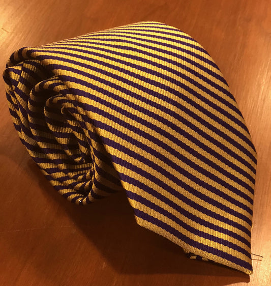 LSU Purple & Gold Striped Tie