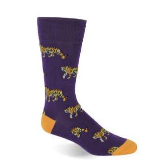 Socks Purple & Gold TigerDen